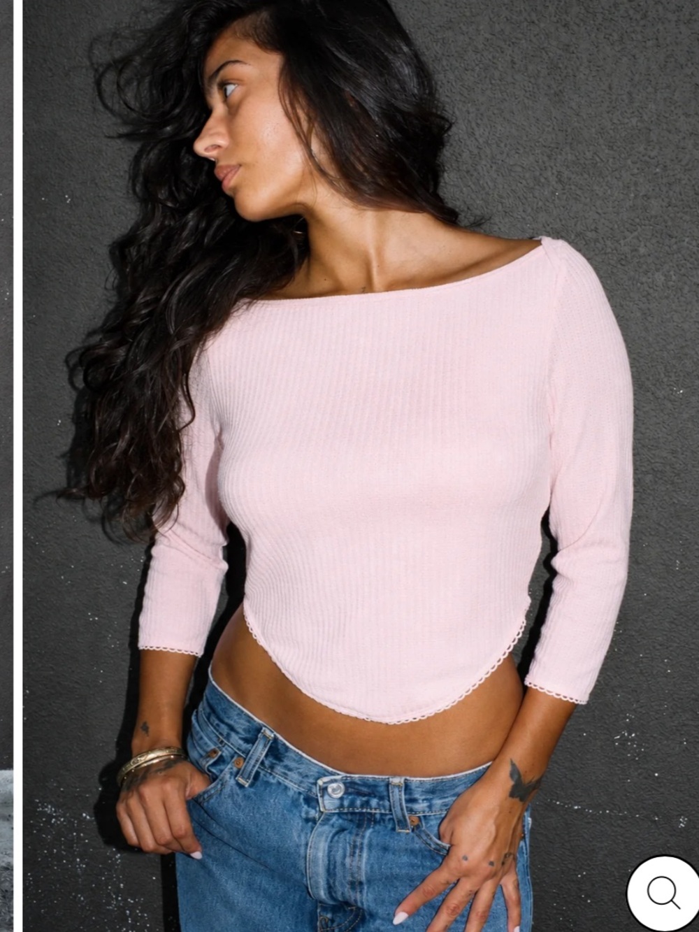 Staple and Hue Waffle 🧇 Top Baby Pink